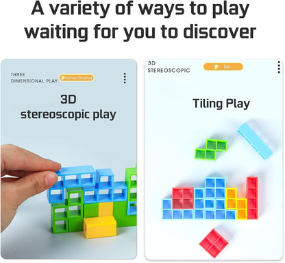 TakeGood.in's 48 Pcs Tetra Tower Balance Stacking Blocks Game, Board Games for 2 Players+ Family Games, Parties, Travel, Kids & Adults Team Building Blocks Toy